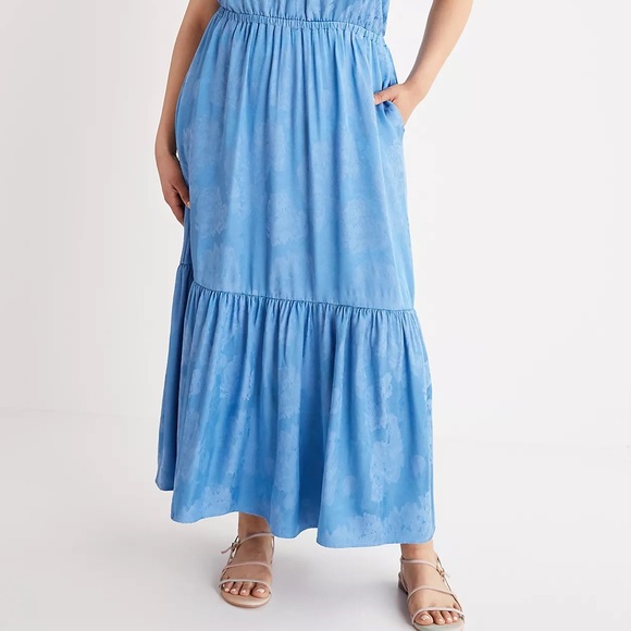 Anthropologie Tiered Halter Maxi Dress